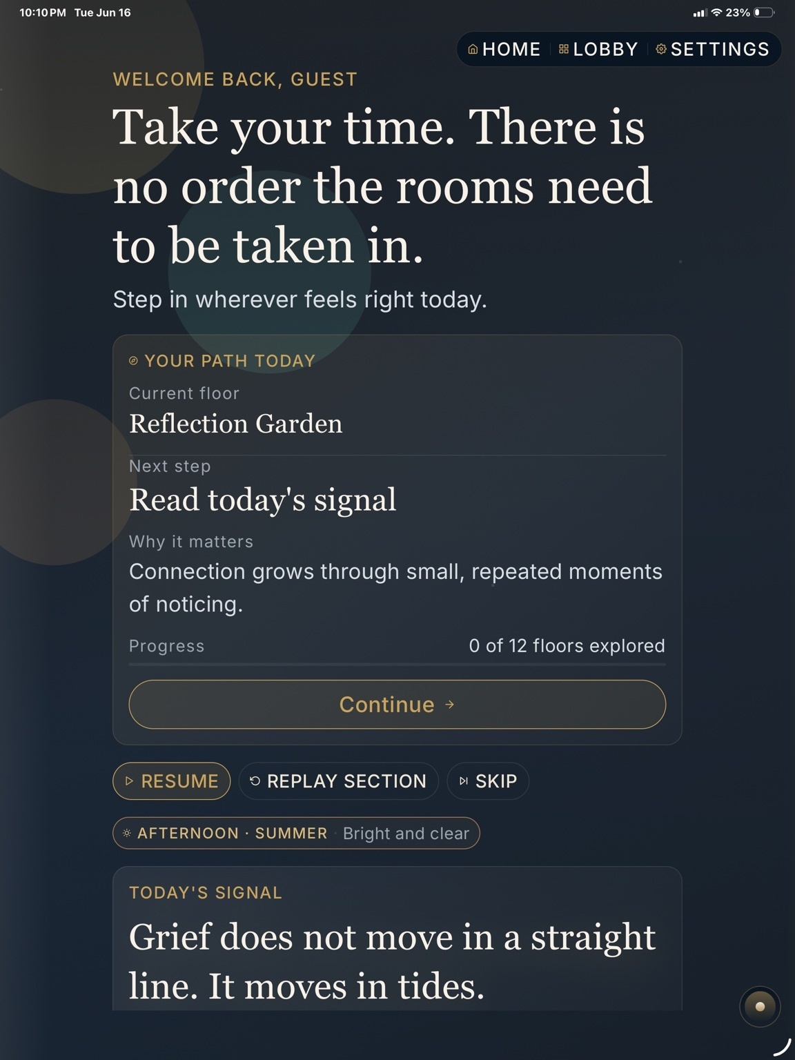 Today's Signal — a daily relationship insight.